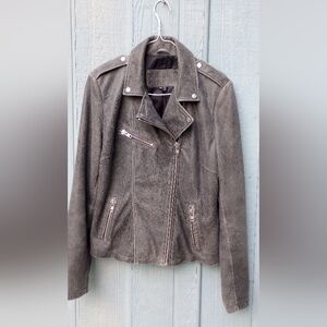 Genuine Leather Cropped Grey size 44 Cigno Nero Brand